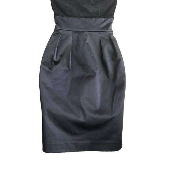 Banana Republic Women Mini Sheath Dress 2 Black Cocktail Dressy‎ Whimsygoth Y2K - Picture 6 of 11